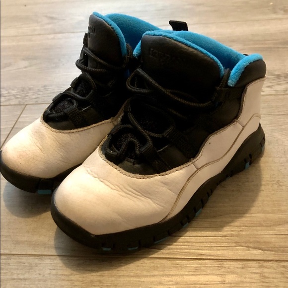Air Jordan Toddler Retro 10 TD White Powder Blue - Picture 6 of 7
